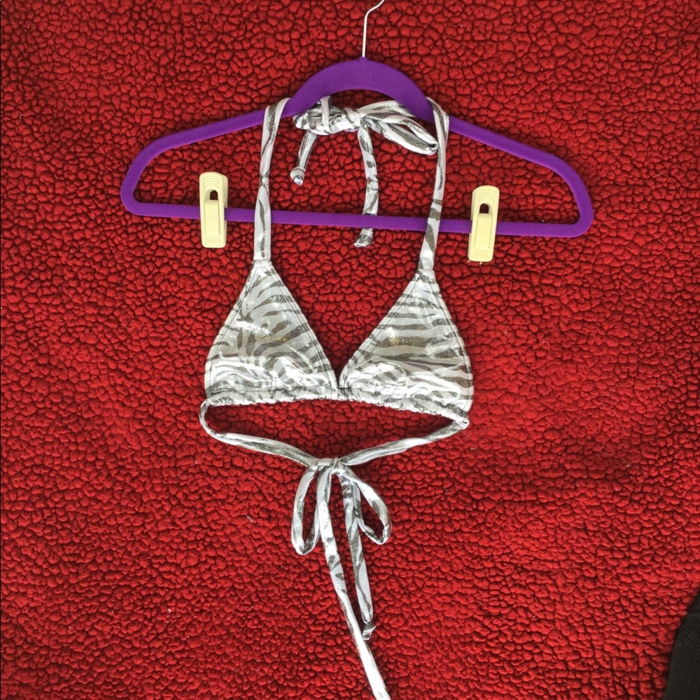 JValentine Metallic Zebra Print String Bikini
